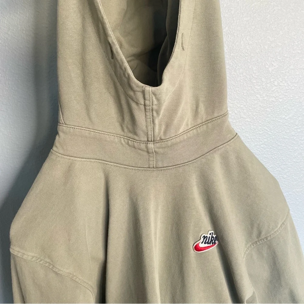 Nike Sportswear Heritage Essentials Hoodie Pullover Green *No hood drawstring* - Picture 5 of 7